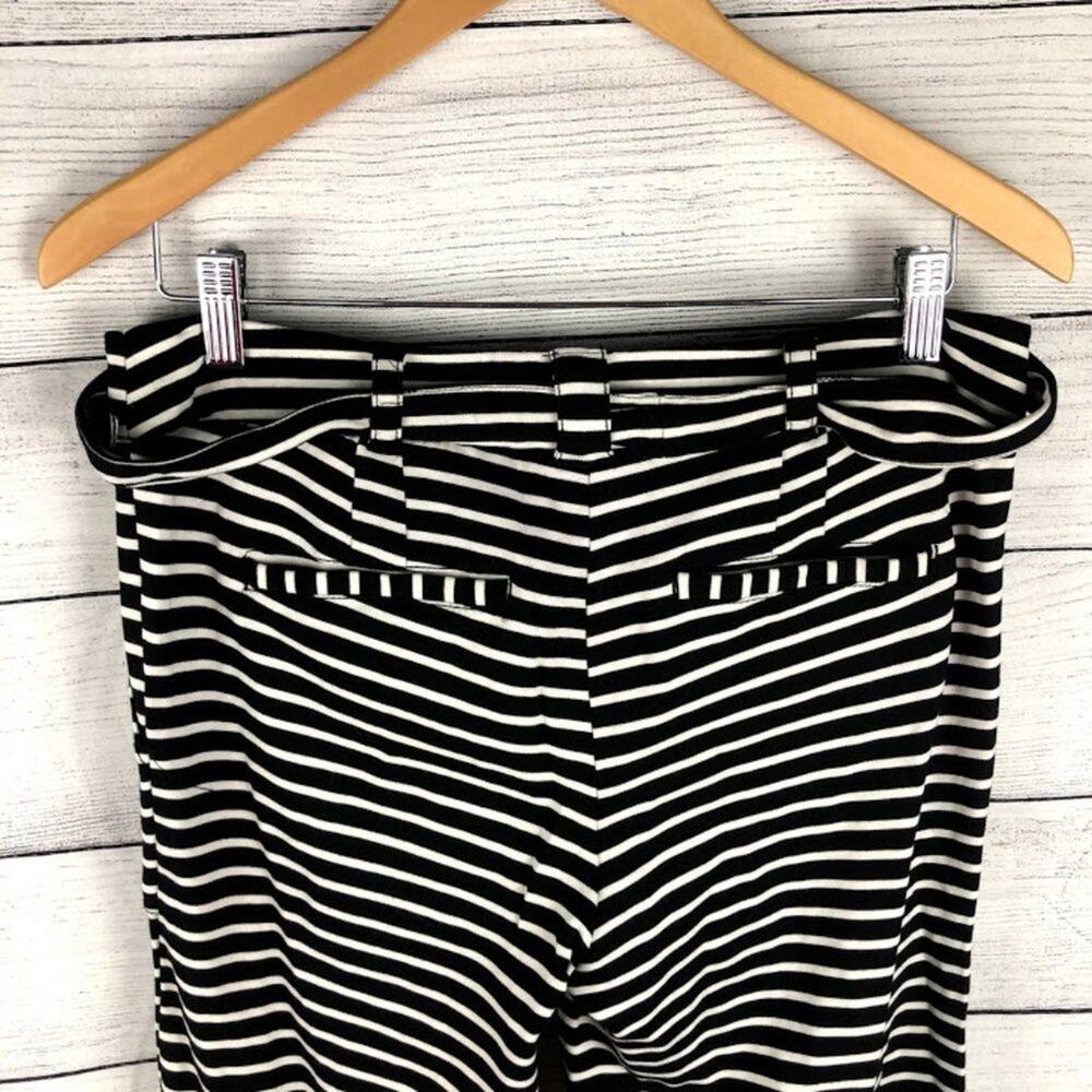 New York & Co Stretch Knit Striped Wide Leg Pant 4 - Picture 8 of 12